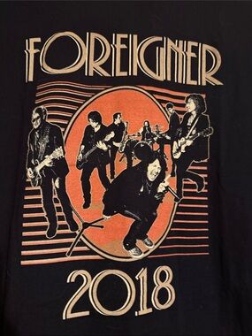 Foreigner 2018 Graphic Tee with Orange Print
The thread Shop Tag